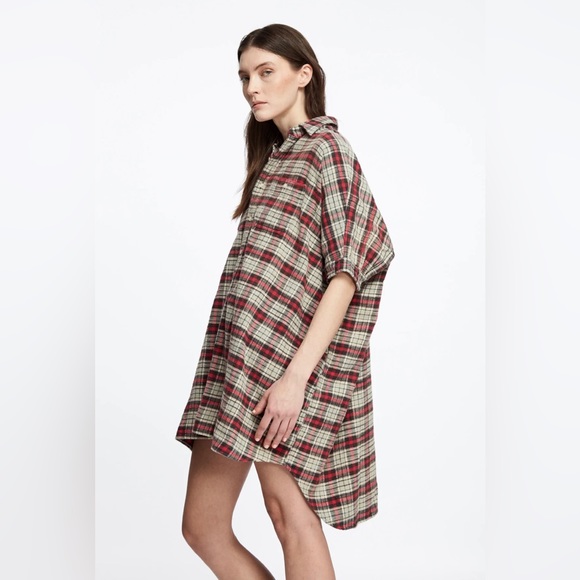 R13 Plaid Oversized Boxy Shirt. Size small. $495 - Picture 9 of 16